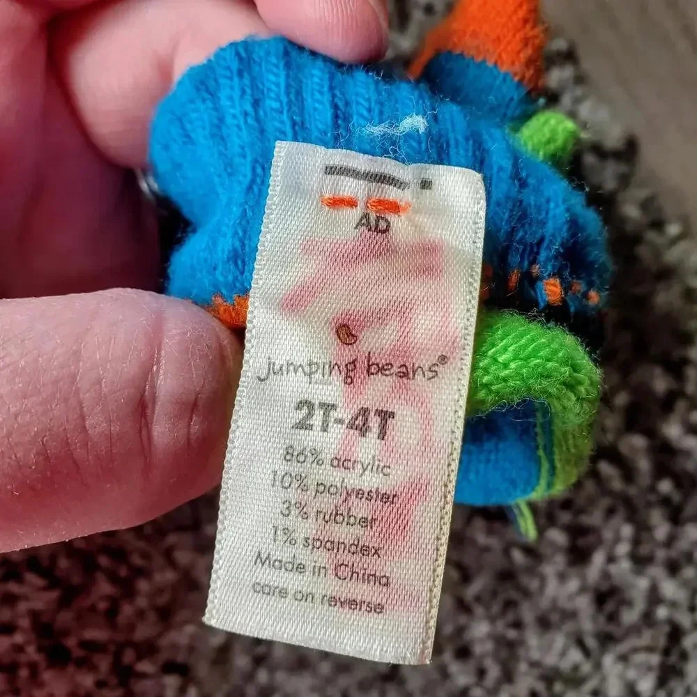Jumping Beans Toddler Size 2T-4T Mittens Bundle Blue Green Orange EUC